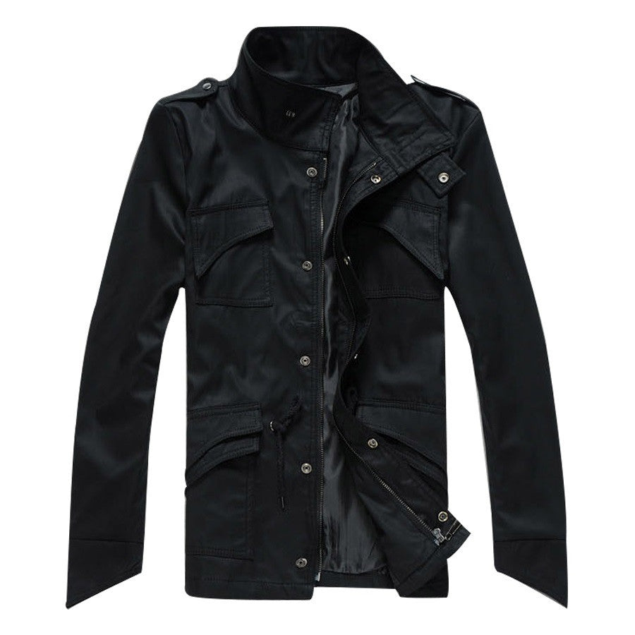 Cool Designed Mens Jacket Coat Tunic Jacket Spring&Autumn Slim Fit Collar Casual Style Windproof Outwear Clothes Size M--3XL