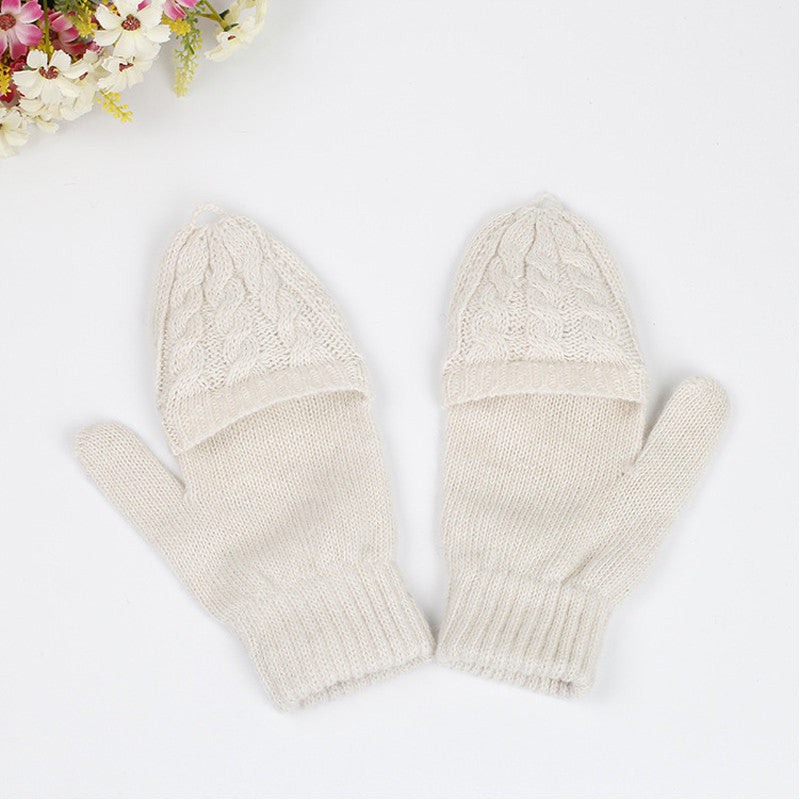 2 in 1 Fingerless Gloves & Mittens