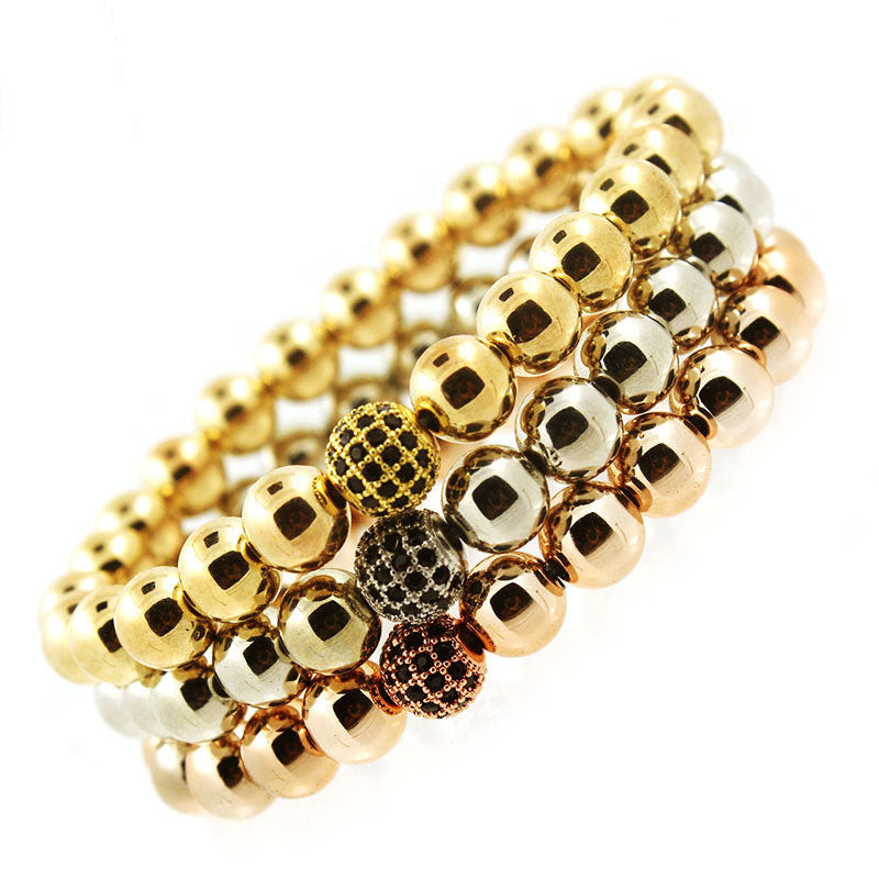 2016 New Series Natural Crystal Ball Decoration Charm Bracelet For Unisex Copper Beads Bracelet Jewelry Gift