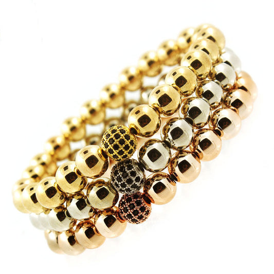 2016 New Series Natural Crystal Ball Decoration Charm Bracelet For Unisex Copper Beads Bracelet Jewelry Gift