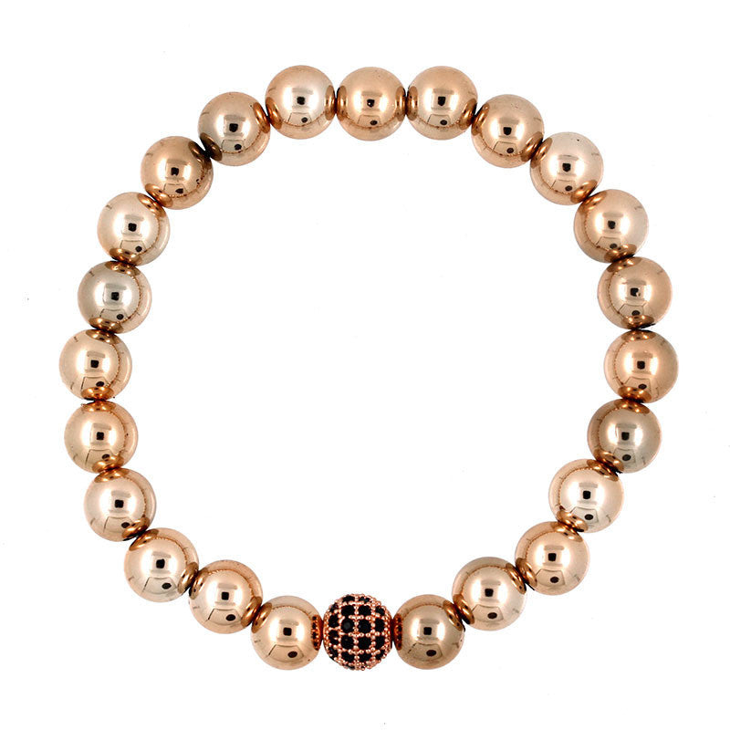 2016 New Series Natural Crystal Ball Decoration Charm Bracelet For Unisex Copper Beads Bracelet Jewelry Gift