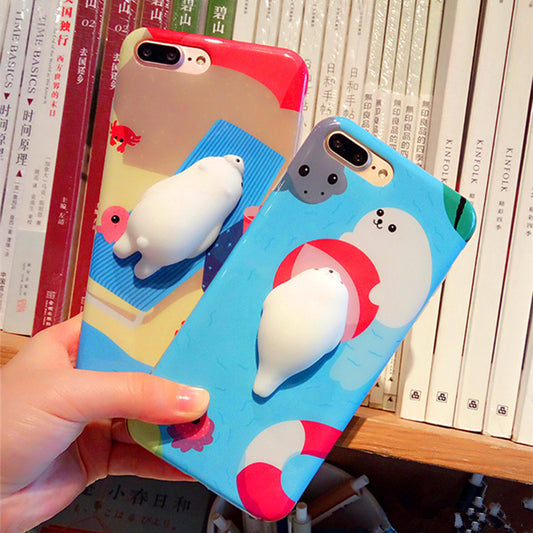 7 Color 3D Cartoon  Animal Mobile Phone Shell